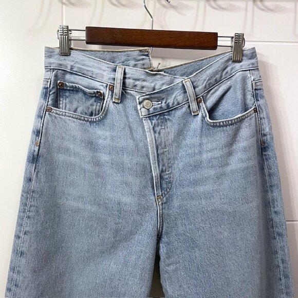 Agolde Light Blue Straight Leg Jeans - Picture 4 of 16